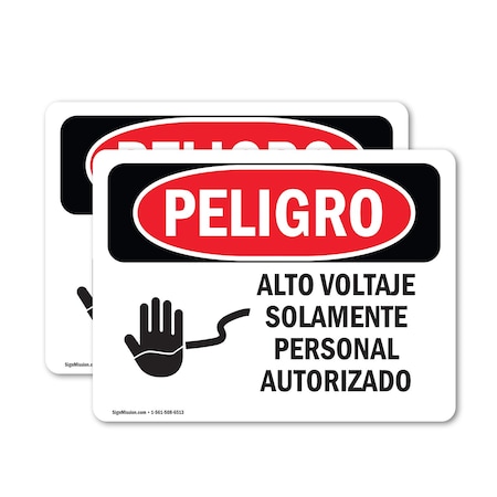 Signmission 5 in Height, 7 in Width, Vinyl Decal, Rectangle, Spanish OS-2PACK-DS-D-57-LS-1340